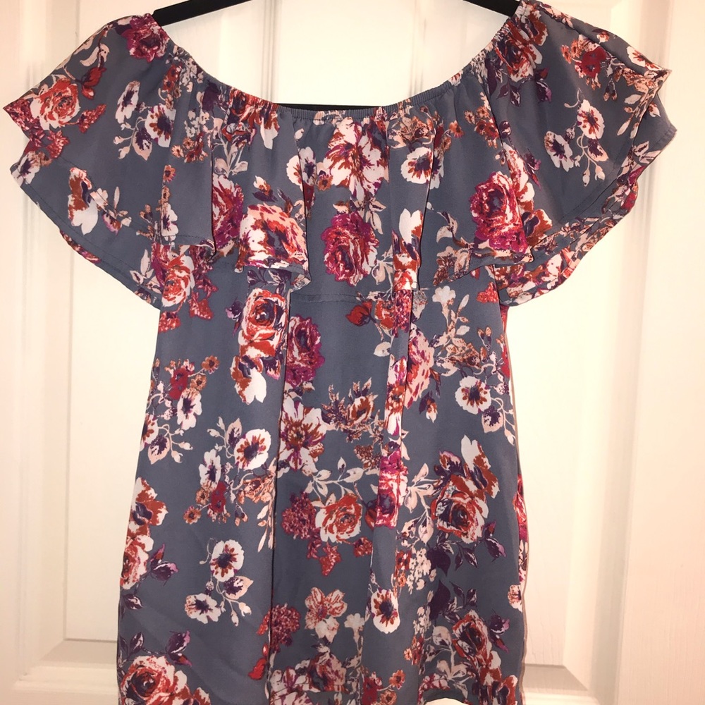 Floral off the shoulder top